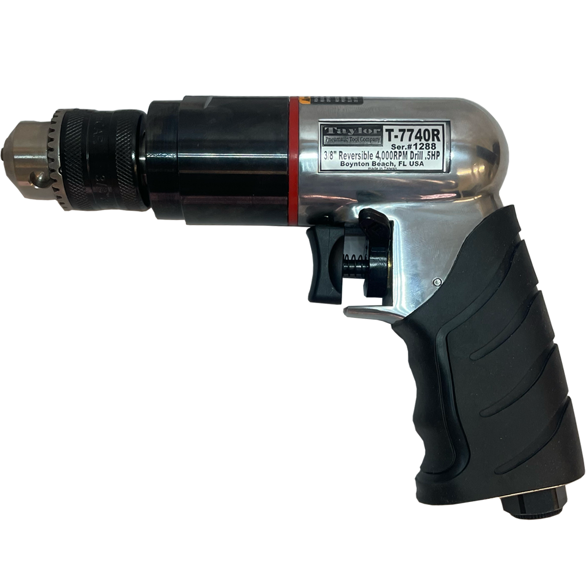T7740R 3/8" Reversible 4,000 RPM Drill Taylor Pneumatic Tool Company