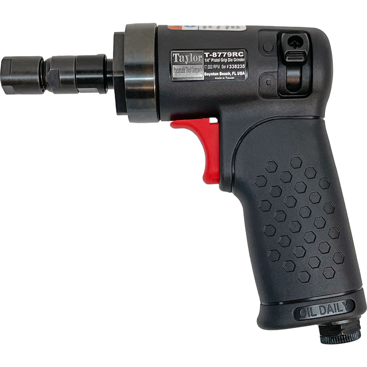 T8779RC 1/4" Pistol Grip Die Grinder Taylor Pneumatic Tool Company