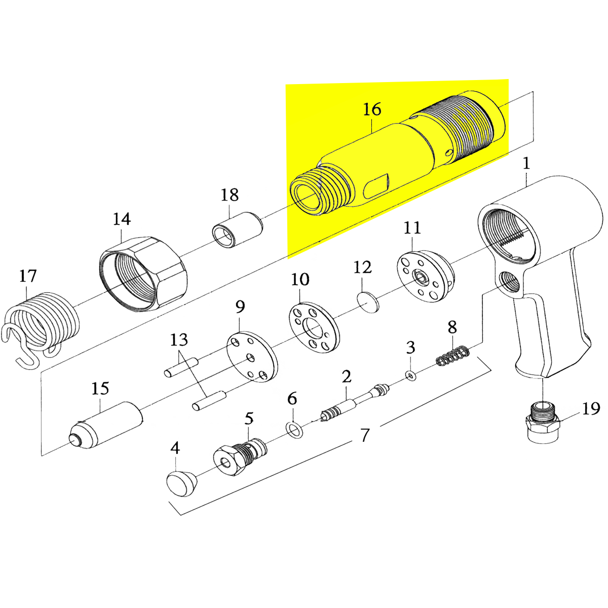 TAY.712116 Cylinder Taylor Pneumatic Tool Company